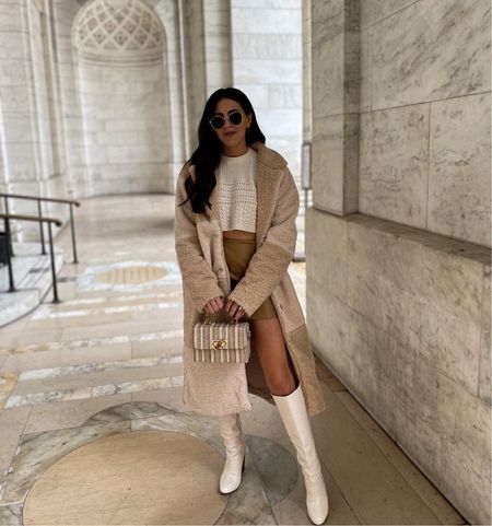 Fall neutral outfit — fur teddy coat on MAJOR sale use code LTK15 at checkout wearing size 6

Cropped cream sweater (small)
Faux Leather Skirt (small) 

#LTKsalealert #LTKstyletip #LTKSeasonal