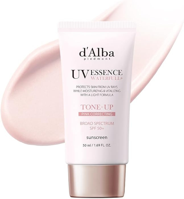 d'alba Piedmont Waterfull Tone-Up Sunscreen Serum BROAD SPECTRUM SPF 50 + Korean Sunscreen for Fa... | Amazon (US)