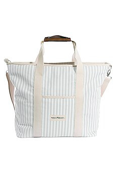 business & pleasure co. Cooler Tote Bag in Lauren Sage Stripe from Revolve.com | Revolve Clothing (Global)