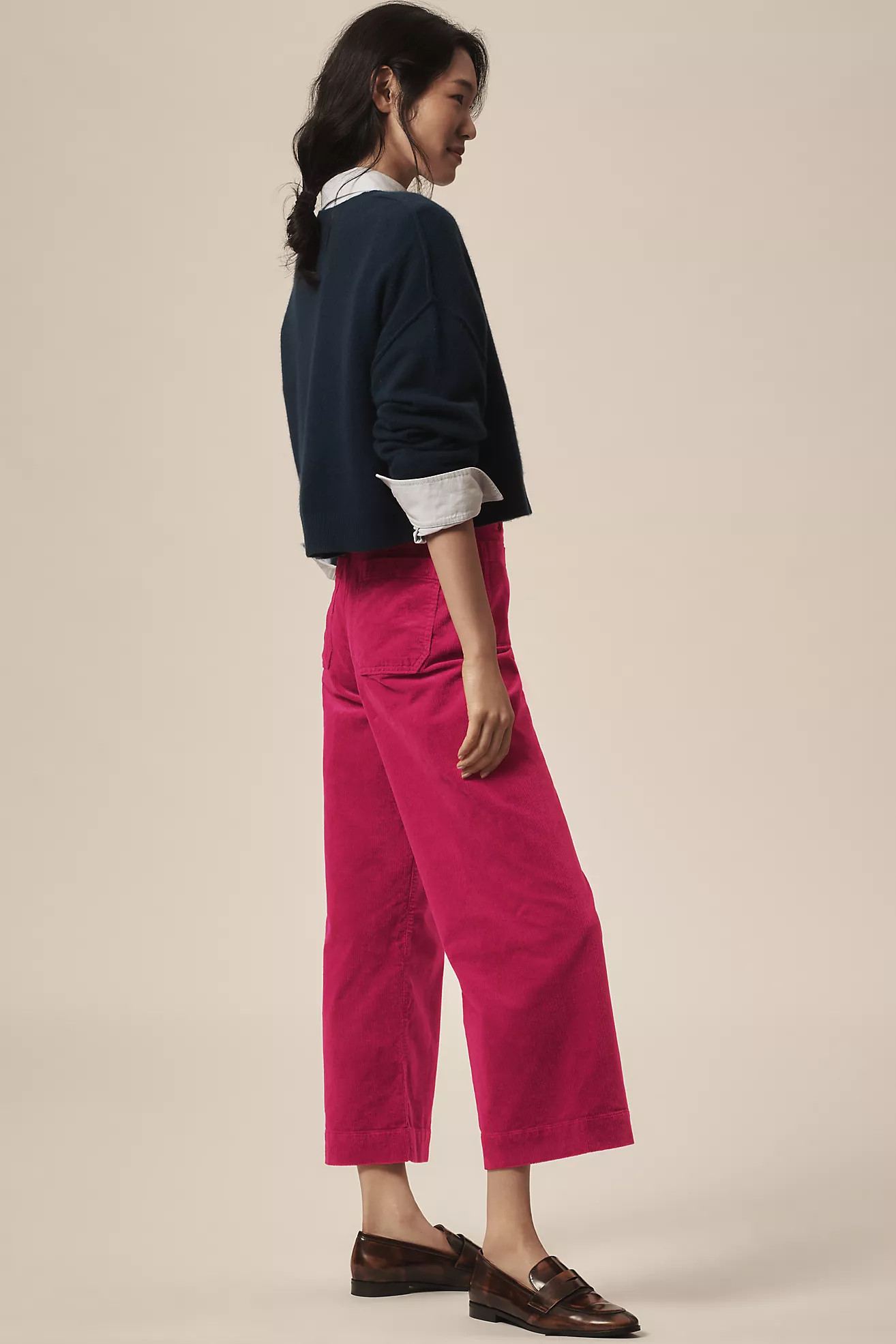 The Colette Cropped Wide-Leg Pants by Maeve: Corduroy Edition | Anthropologie (US)