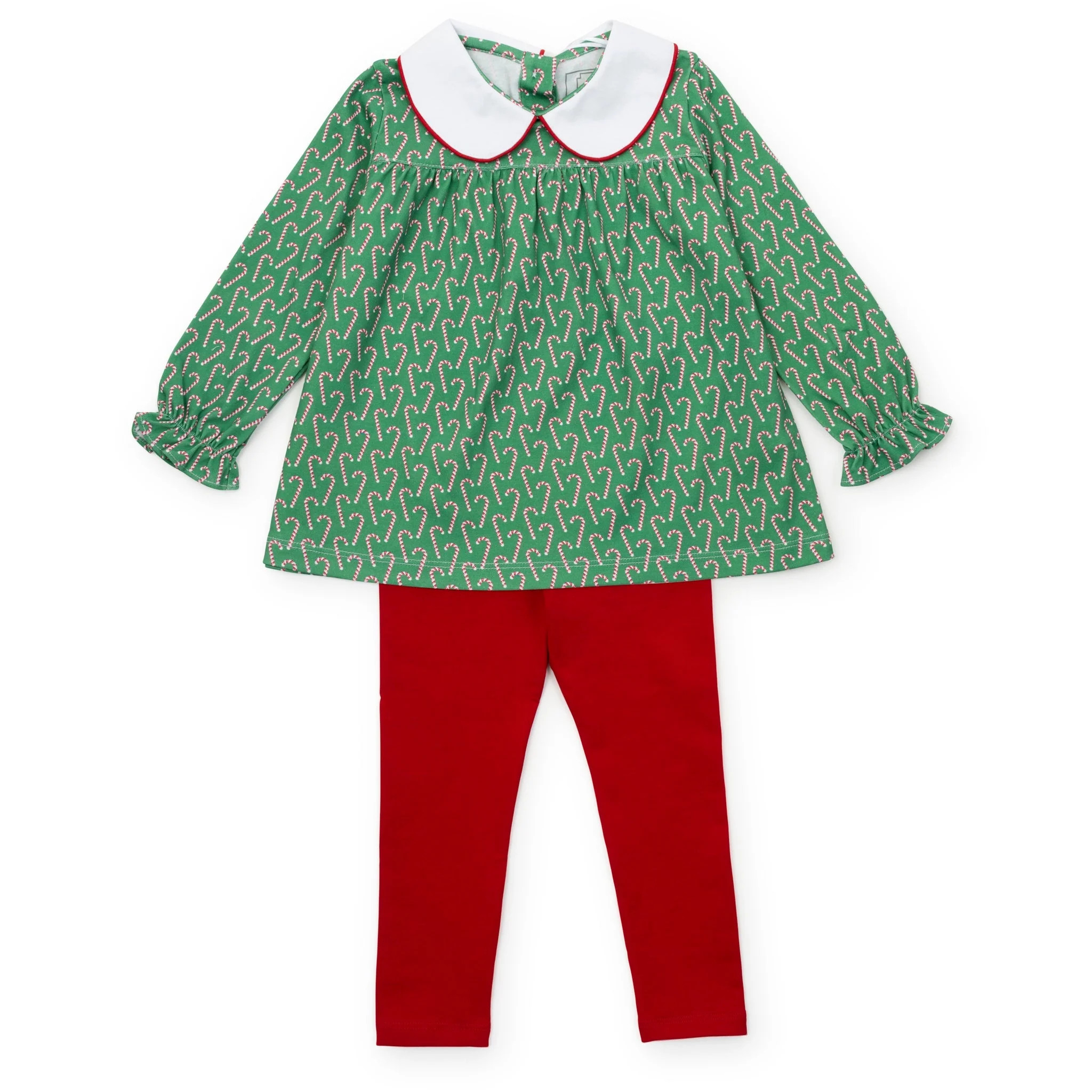 Morgan Set Girls' Legging Set - Candy Cane Lane | Lila and Hayes