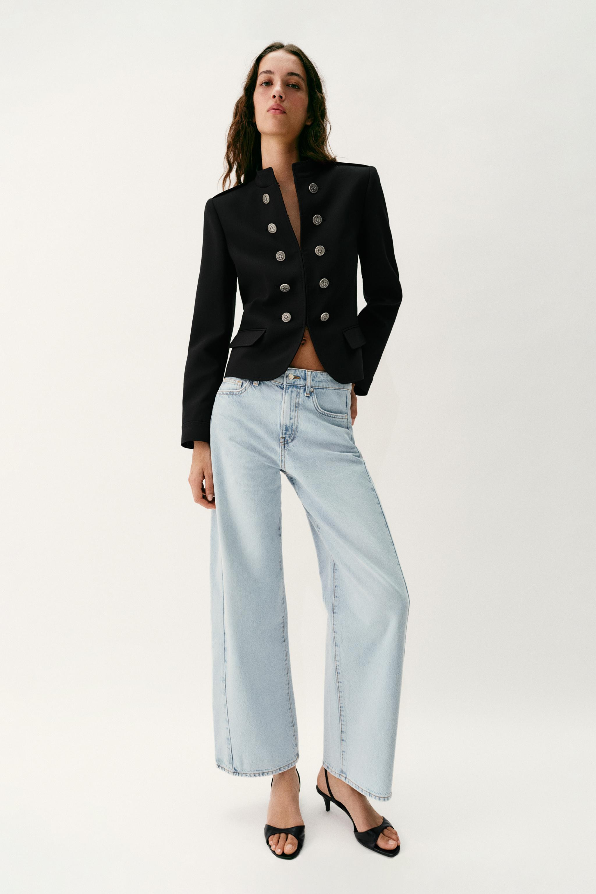 FITTED JACKET WITH SHOULDER PADS AND BUTTONS | Zara US