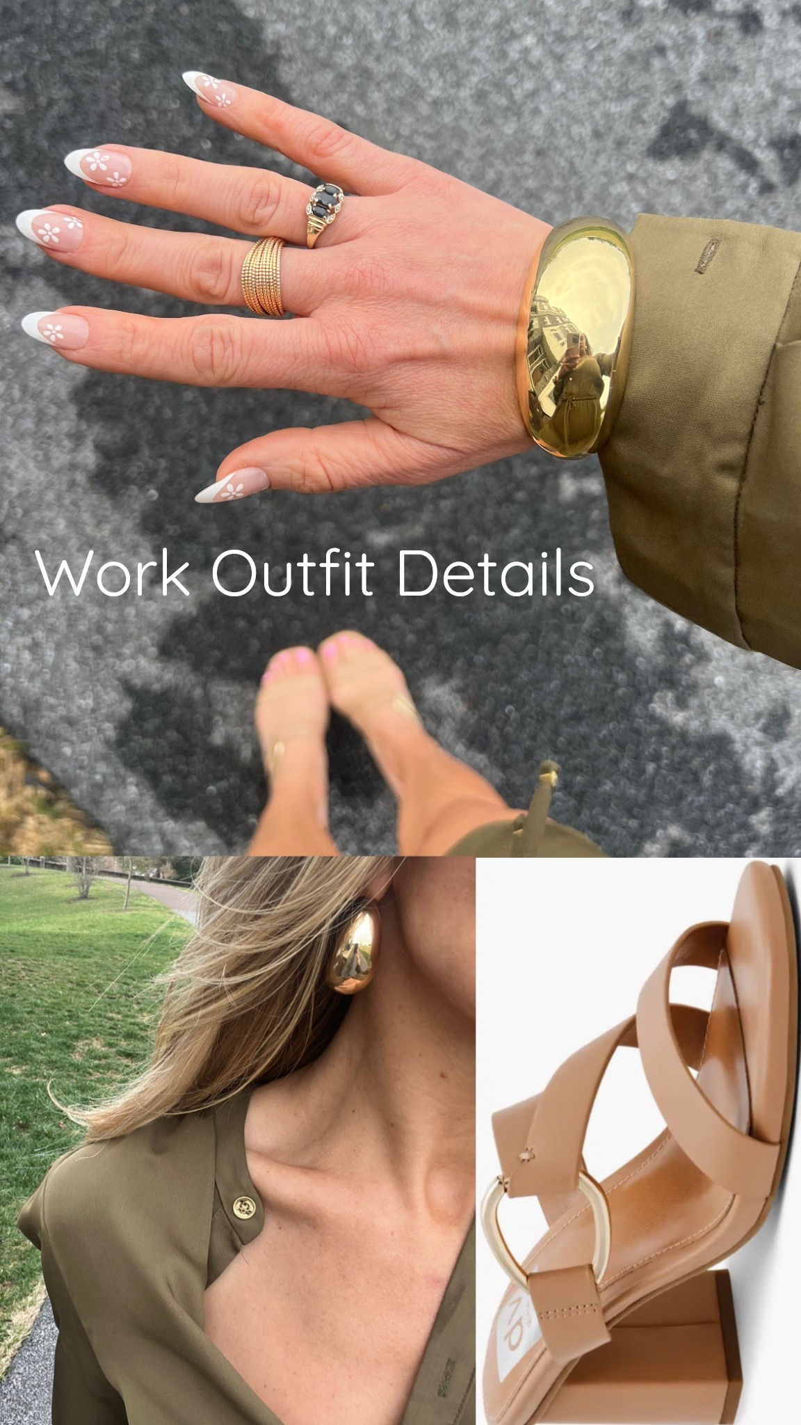 Work outfit
Chunky gold bracelet 
Chunky gold earrings
Work shoes
Spring shoes
Shoes on sale 
Work shoes under $50
Sandals
Dolce Vita
Nordstrom Rack
Gold jewelry

#LTKFindsUnder50 #LTKShoeCrush #LTKSeasonal