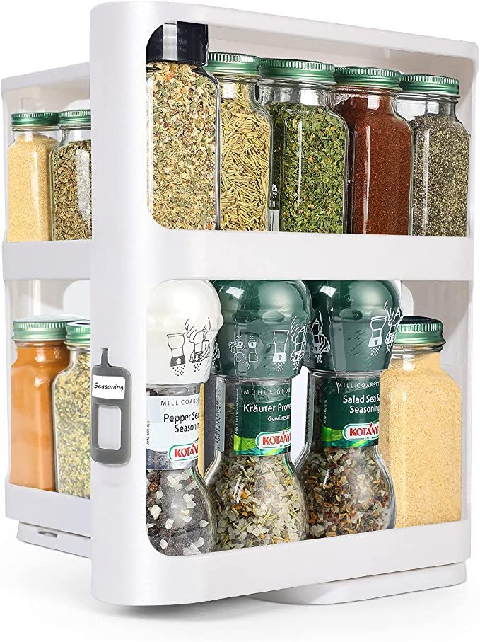 Multi functional Pull-and-Rotate spice Organizer for drawer, Countertop, Garage Storage rack Spic... | Amazon (US)