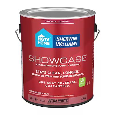 HGTV HOME by Sherwin-Williams Showcase Eggshell Ultra White Tintable Acrylic Interior Paint + Pri... | Lowe's
