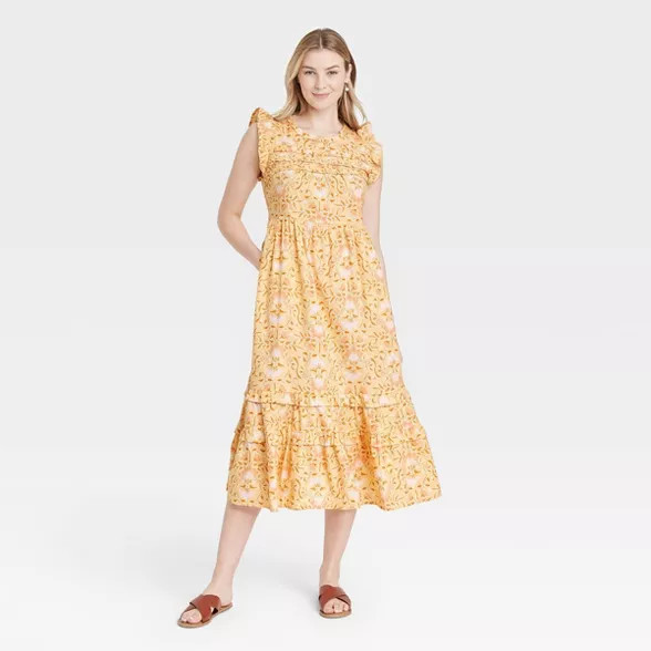 Women's Floral Print Ruffle Sleeveless Dress - Universal Thread™ | Target