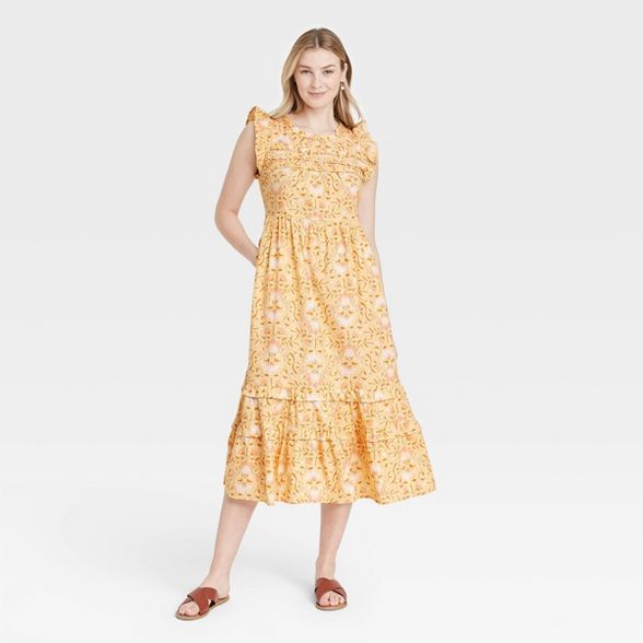 Women's Floral Print Ruffle Sleeveless Dress - Universal Thread™ | Target