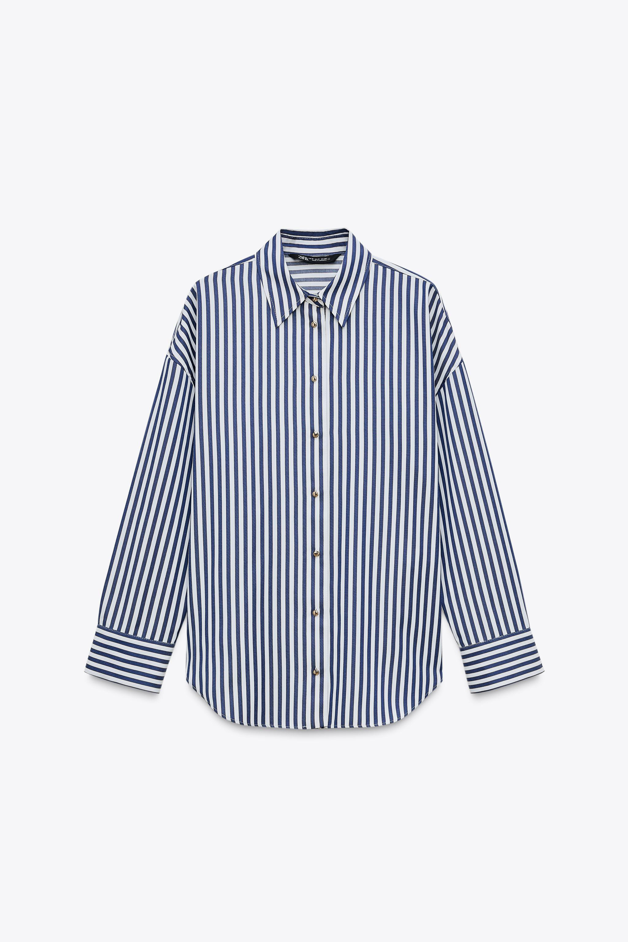 CAMISA RAYAS HILO METALIZADO | Zara US