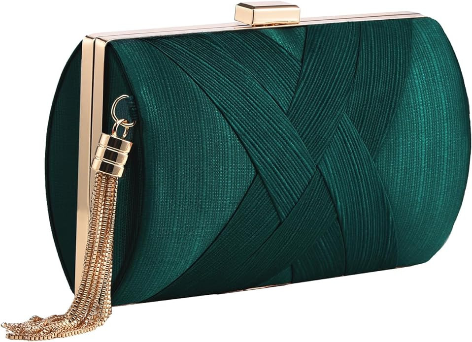 Clutch Purses For Women Tassel Evening Clutch bag Cross Body & Shoulder Bag For Wedding Night out... | Amazon (US)