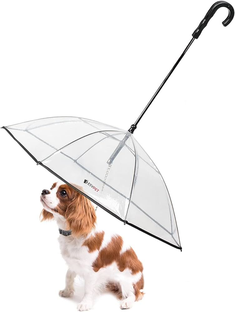 Lesypet Dog Umbrella with Leash for Small Pets, Umbrella for Dogs Fits 20” Back Length Pets | Amazon (US)
