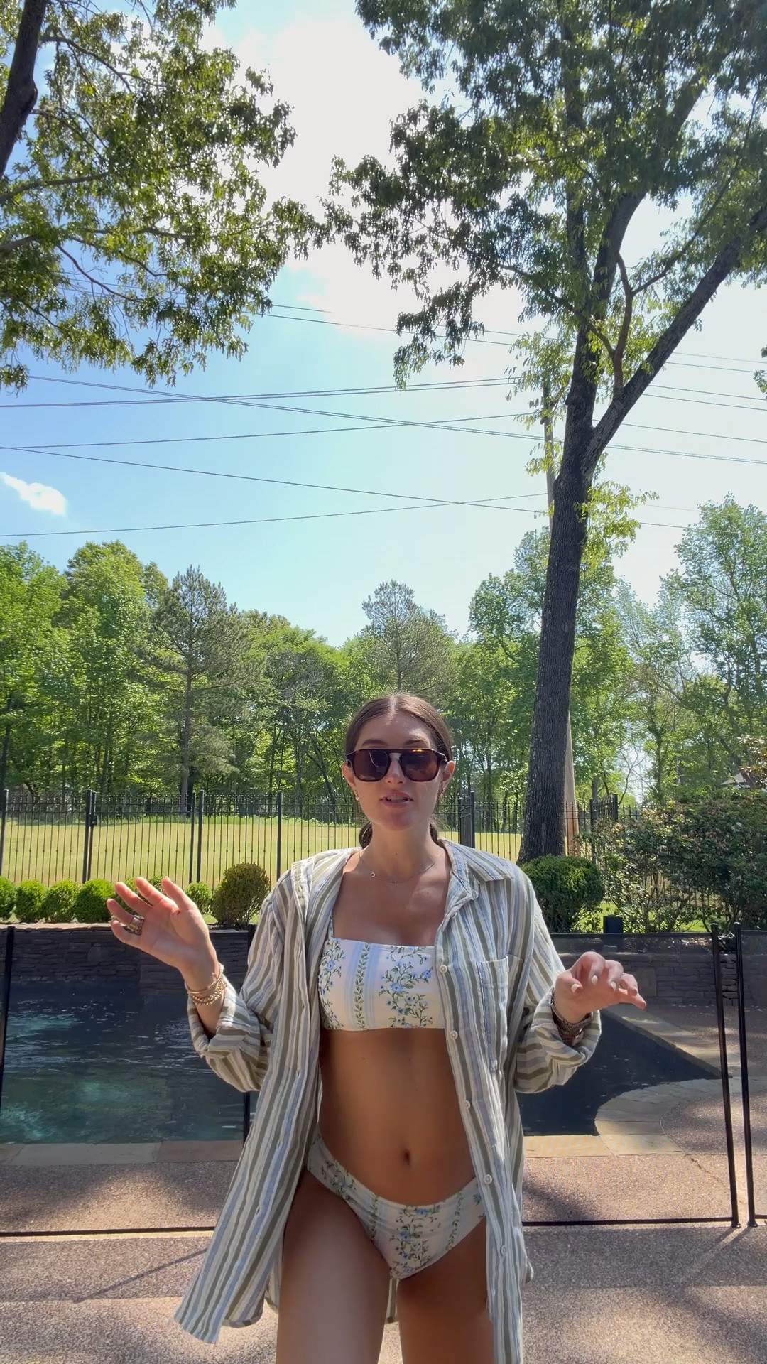 Pool day fit! Wearing smalls in the top & bottom! 

#LTKSeasonal #LTKootd #LTKmomlife