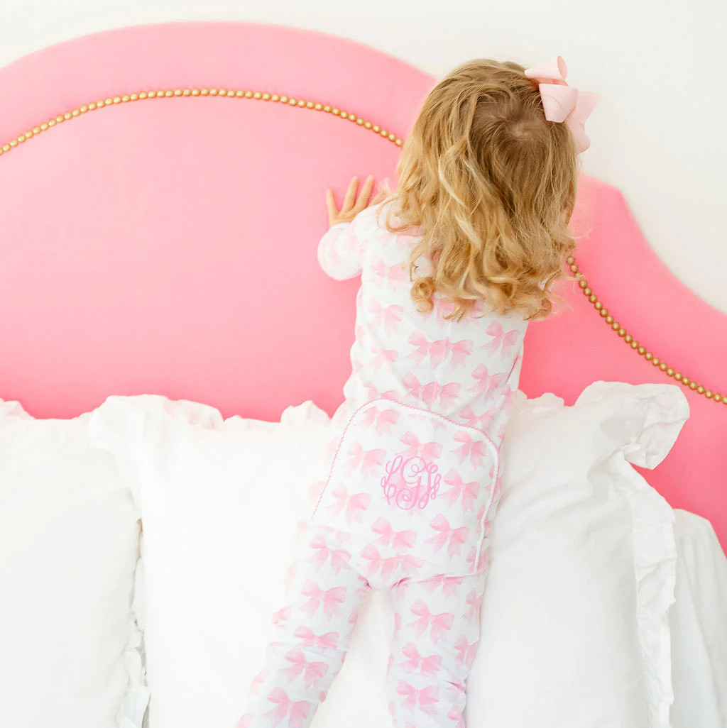 Pink Bow Zip Sleeper | Classic Whimsy