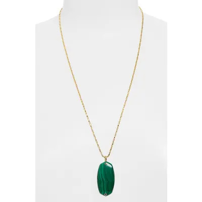 Kendra Scott Danielle Riveted Reversible Mother-of-Pearl Pendant Necklace in Gold Dark Brown Hawks Eye at Nordstrom | Nordstrom