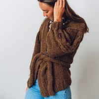 Knit Kit - Cosy Cable Cardi | Sleeved Cardigan Knitting Kit | Etsy (US)