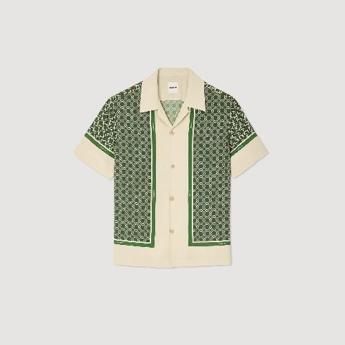 Short-sleeved patterned shirt | Sandro US | Sandro-Paris US