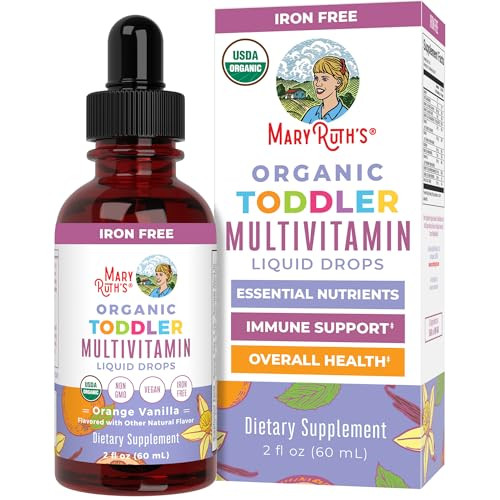 MaryRuth Organics Kids Multivitamin for Toddlers | USDA Organic | Toddler Vitamins Liquid Drops f... | Amazon (US)