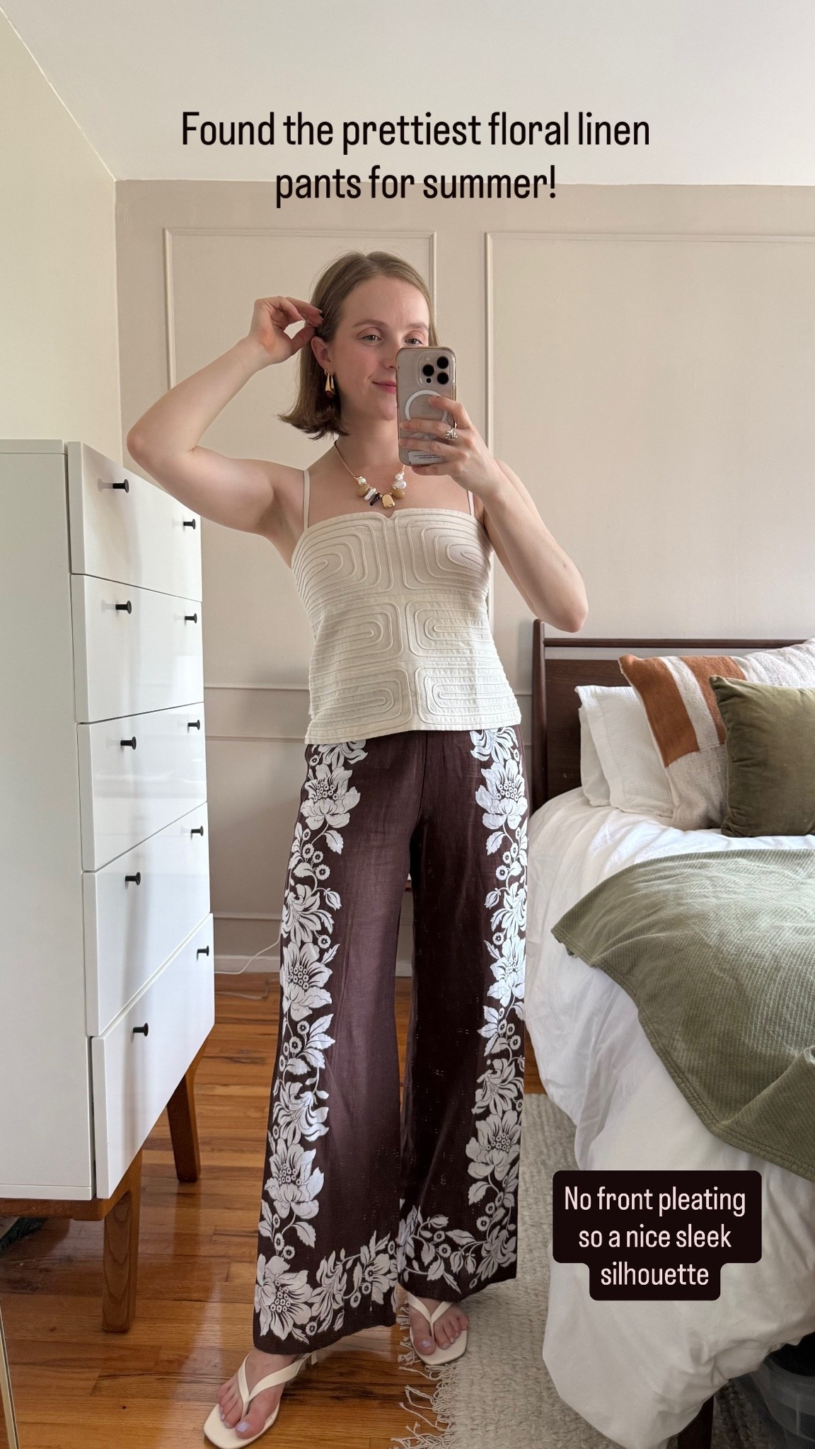 Floral linen pants 50% off 
Wearing xs petite 
Embroidered tank 0 petite

#LTKootd #LTKPetite #LTKSaleAlert