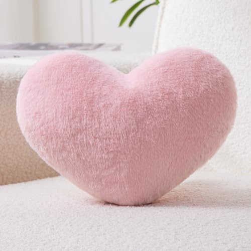 Petrella Throw Pillows Heart Pillow Cute Fuzzy Pillows for Bed Livingroom Home Decor Cushion Deco... | Amazon (US)
