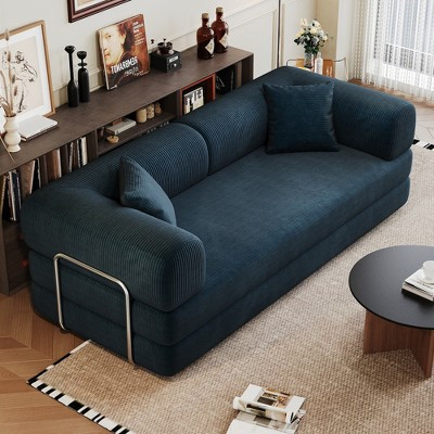 78.8" Corduroy Compression Sofa Bed, Convertible Loveseat with Armrest | Target