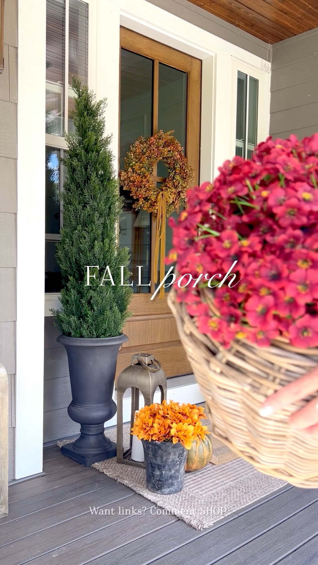 Anybody else going faux for fall? I am on my porch, because it’s so easy and real mums die before the season is over. These faux mums look so realistic! I used two orders in each planter. My planters are size L. Add a velvet pillow for cozy warmth. My door wreath is large, gorgeous and under $50! I used a large command hook to hang it and added gold velvet ribbon in 1-1/2 and 5/8 inch. I linked all that I used. 

#LTKSeasonal #LTKFindsUnder50 #LTKHome