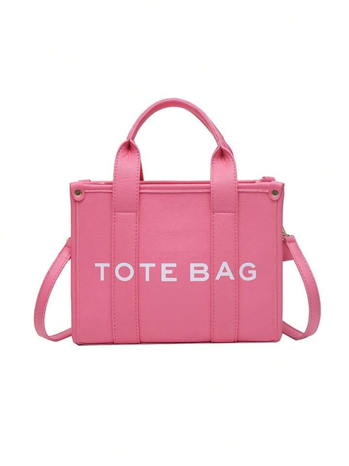 1pc Tote Bag For Women, Trendy PU Handbag, Top Handle Satchel Purse, Casual Crossbody Bag | SHEIN
