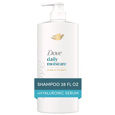 Dove Daily Moisture Shampoo for Smoothness, with Hyaluronic Acid, 28 oz | Walmart (US)