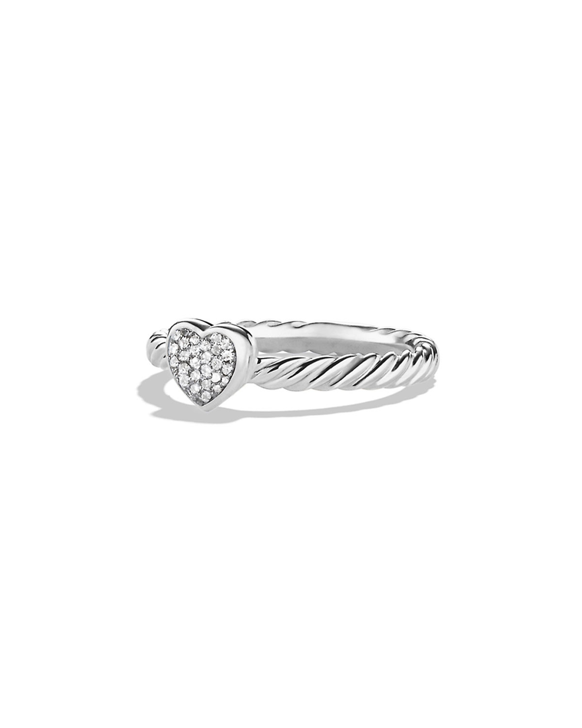 Petite Pave Heart Ring with Diamonds | Neiman Marcus