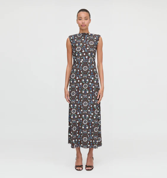 The Sloane Dress - Chocolate Swedish Floral | Hill House Home US