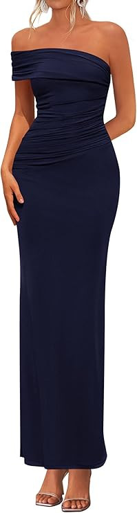 PRETTYGARDEN Women's 2026 Wedding Guest Cocktail Dresses One Off the Shoulder Ruched Bodycon Form... | Amazon (US)