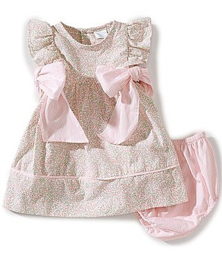 Edgehill Collection Baby Girls Side-Tie Sleeveless Floral Dress - 3 Months | Dillard's