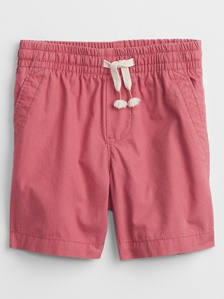 Toddler Poplin Pull-On Shorts with Washwell | Gap Factory