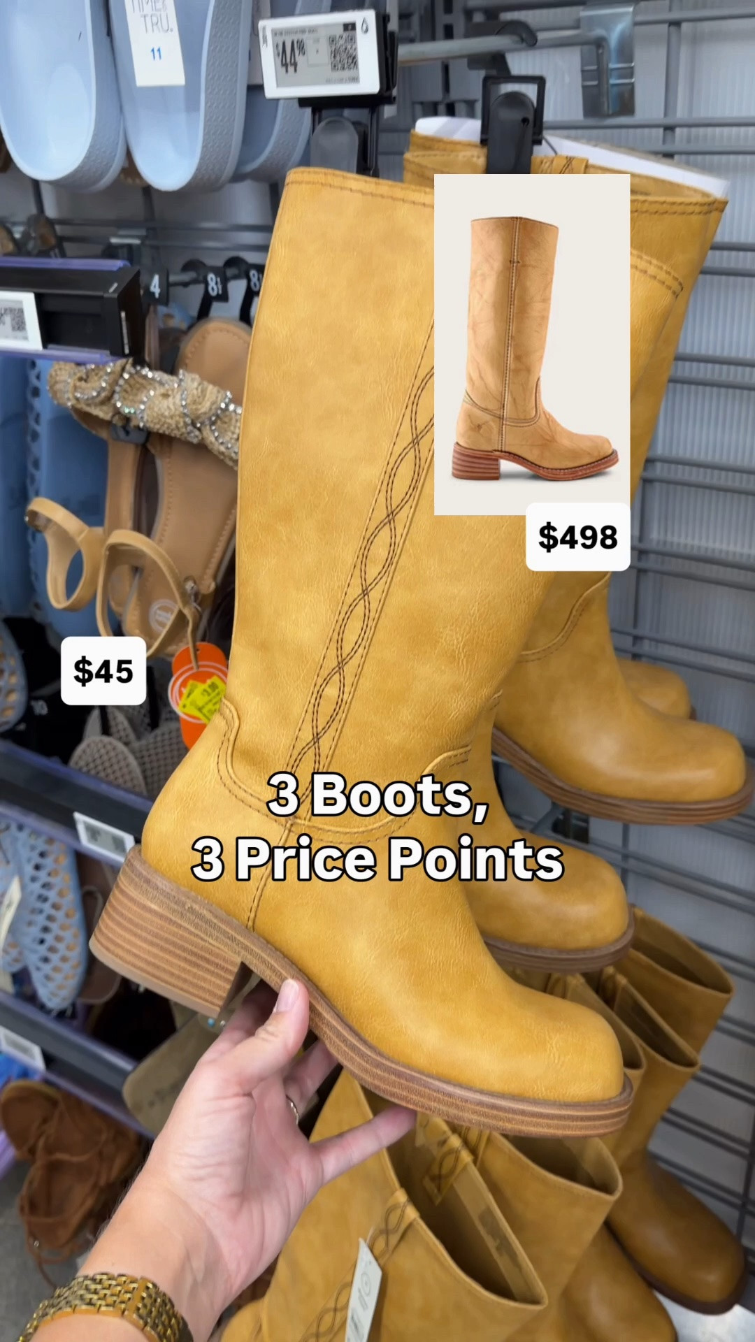 Three boots. Three VERY different price points. Same look. 👢
Because sometimes you want the investment pair… and sometimes you just want the vibe without the investment.
Splurge, save, or somewhere in between. You choose what works for your budget.
Which pair are you picking: 1, 2, or 3?

#LTKootd #LTKSeasonal #LTKSaleAlert