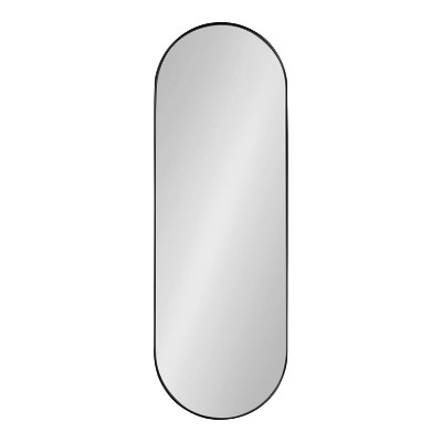 16" x 48" Rollo Capsule Framed Decorative Wall Mirror Black - Kate & Laurel All Things Decor | Target