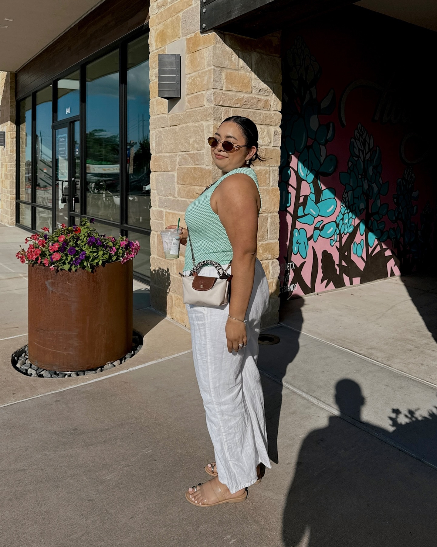 When life starts to feel like summer again ☀️💚 
I’ve been loving gingham everything recently and this top is only $12!

outfit is linked on LTK!