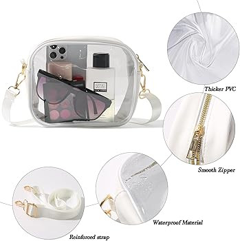 TOBVZOO Clear Bag Stadium Approved, Crossbody Transparent Bag for Concerts Sports Events, Purses ... | Amazon (US)