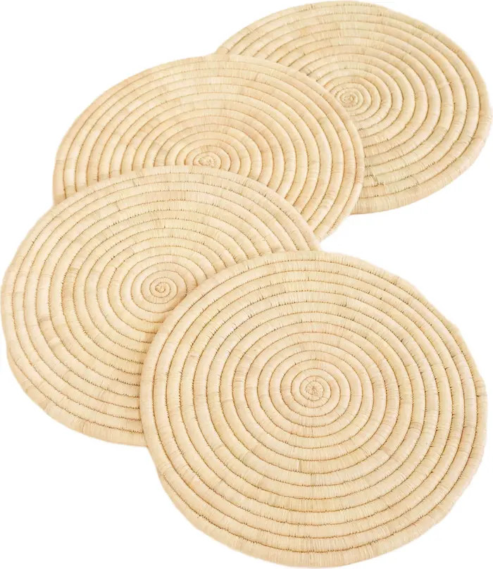 indego africa Natural Raffia Placemat - Set of 4 | Nordstrom | Nordstrom