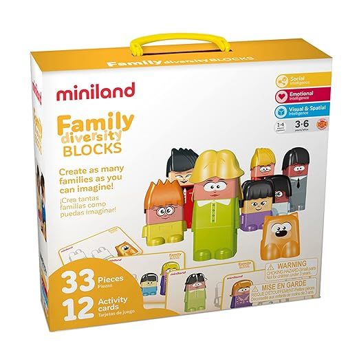 Miniland Family Diversity Blocks Game, 3-6 Years, 1-6 Players, Empathy, Cultural and Racial Inclu... | Amazon (US)