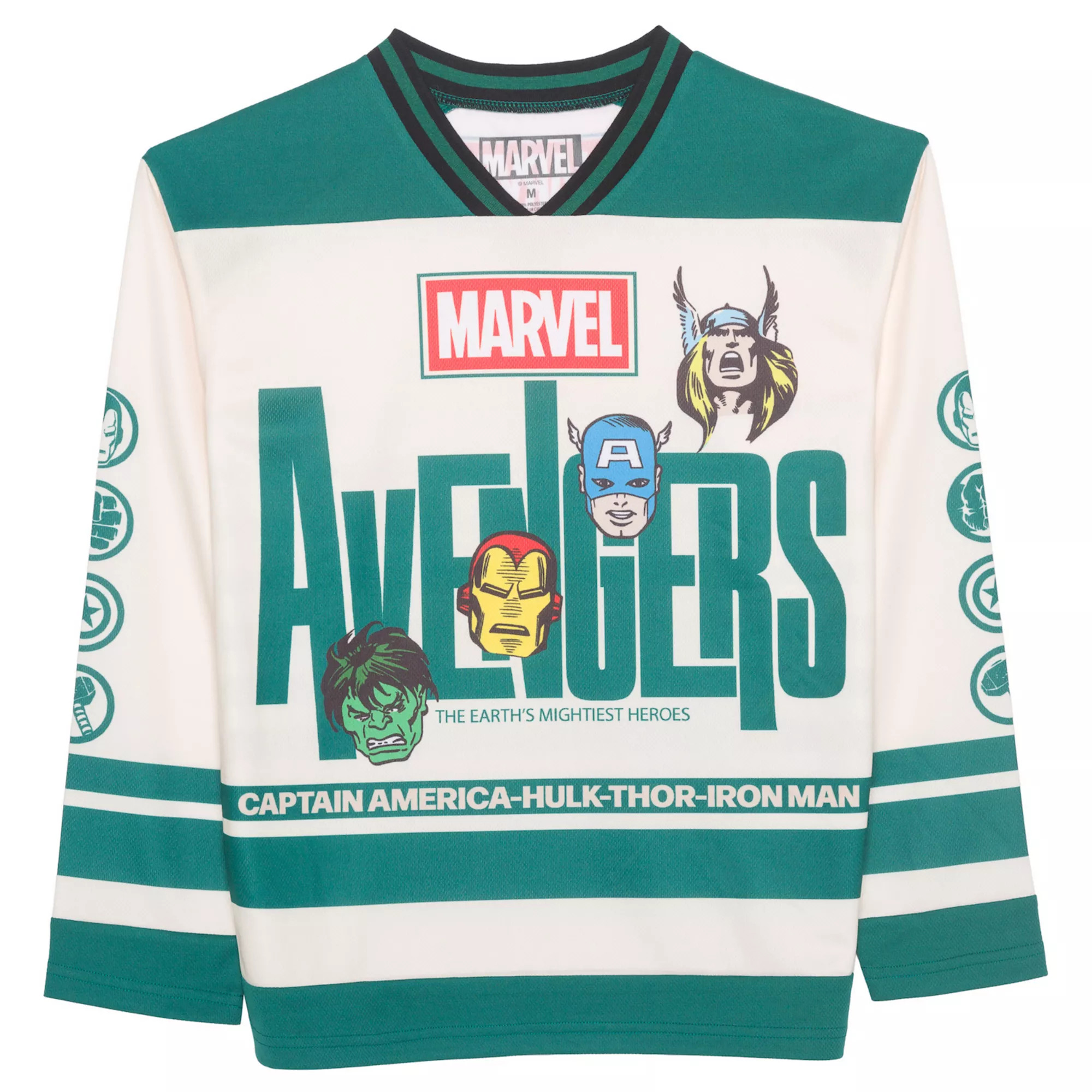 Boys 8-20 Marvel Avengers Long Sleeve Hockey Jersey Graphic Tee | Kohl's