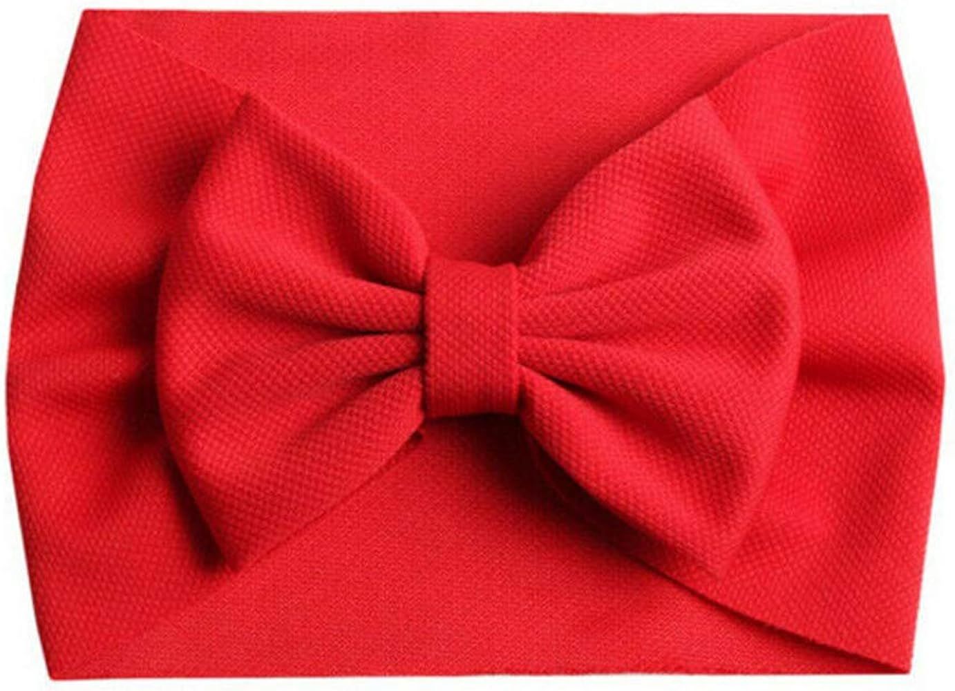 Toddler Baby Girl Headband Kid Cotton Solid Color Bow Turban Head Wear Hair Accessories | Amazon (US)