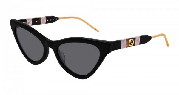 Gucci GG0597S Sunglasses | Black 001 / GREY Lens 55-20-145 | EZ Contacts