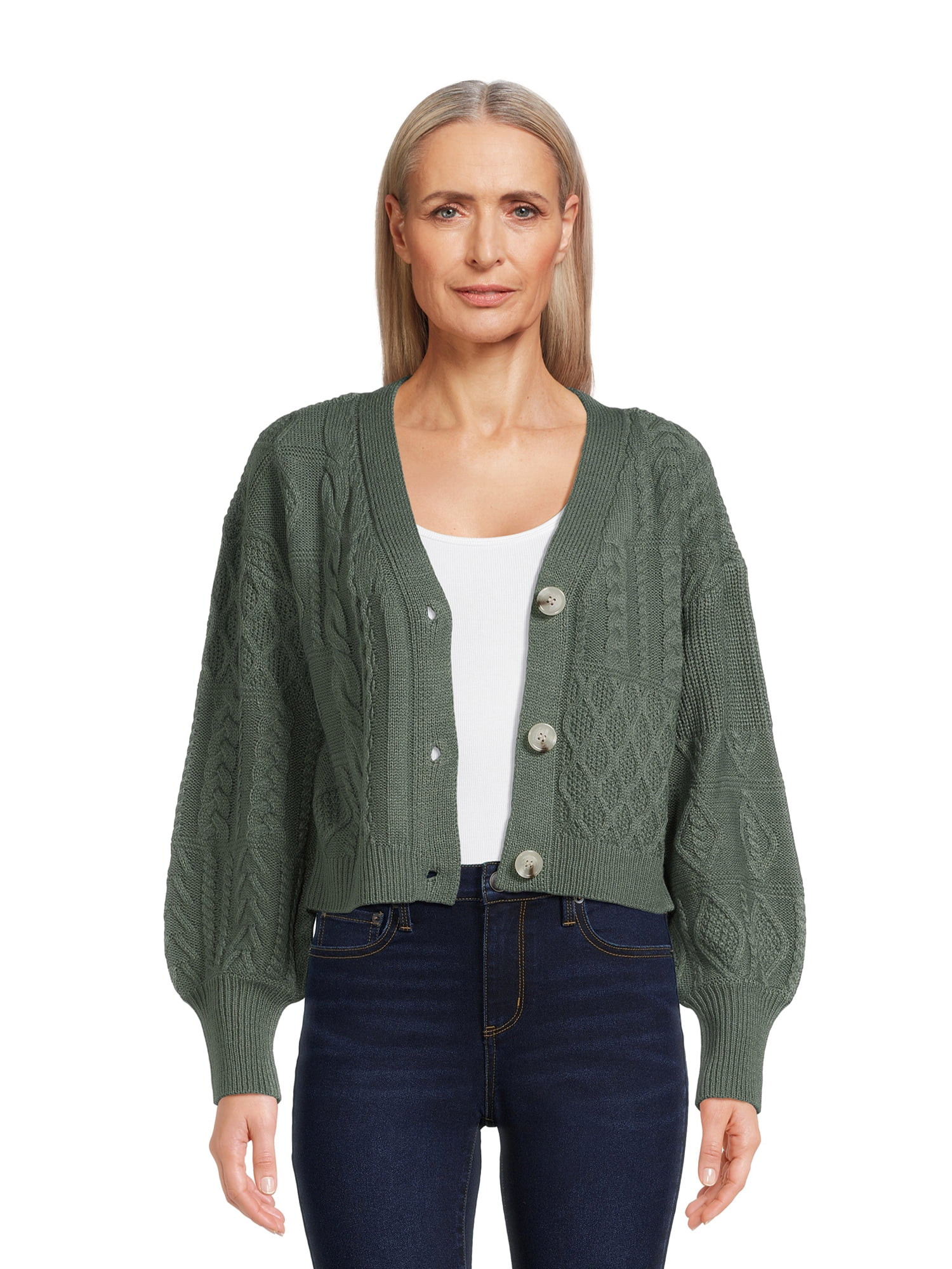 No Boundaries Juniors Cropped Cardigan, Sizes XS-3XL | Walmart (US)