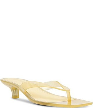 Steve Madden Tracie Jelly Clear Kitten Heel Thong Sandals - 9 | Dillard's