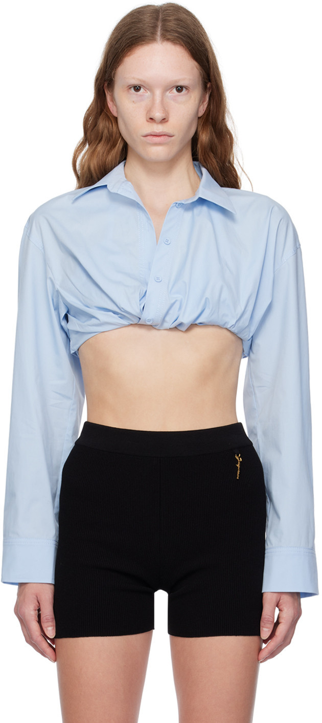 JACQUEMUS Blue Le Chouchou 'La Chemise Bahia Courte' Shirt | SSENSE