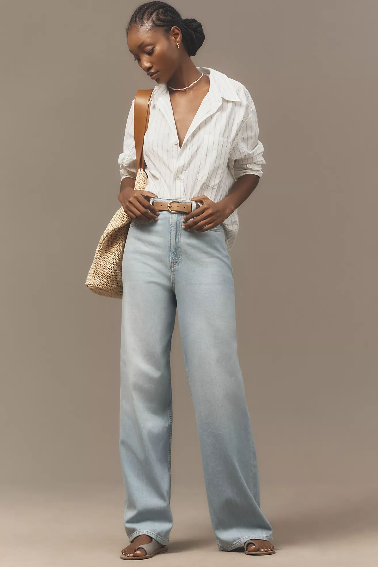 Pilcro Relaxed High-Rise Wide-Leg Jeans | Anthropologie (US)