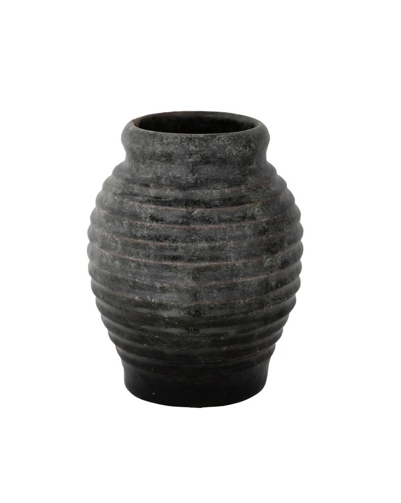 Aged Charcoal Barred Jar | McGee & Co.