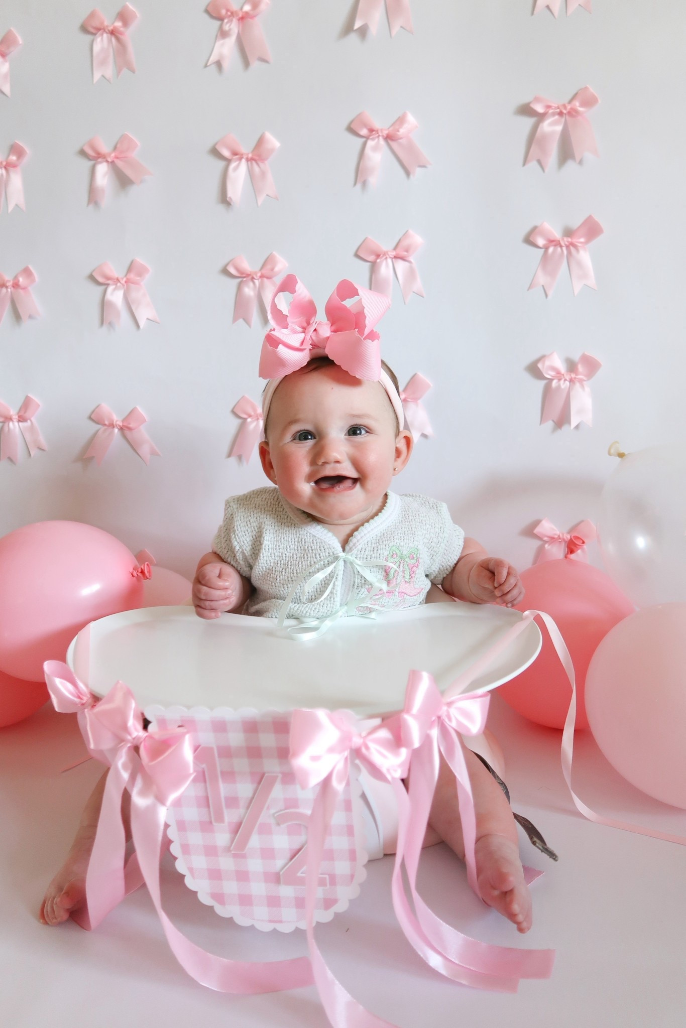 DIY backdrop for my baby’s half birthday! Bow and embroidered outfit is: Bonnie Bee on Instagram! 

#LTKBump #LTKBaby #LTKmomlife