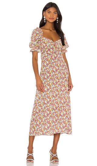 X REVOLVE Lennox Midi Dress in Red Vionette Floral | Revolve Clothing (Global)