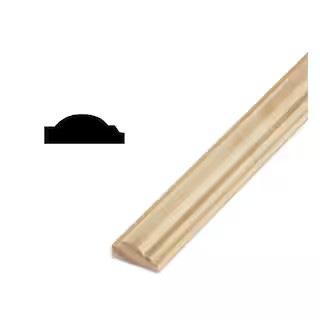 DecraMold DM A9 9/16 in. x 1-3/16 in. x 96 in. Solid Pine Wall and Cabinet Trim Molding 10000073 ... | The Home Depot
