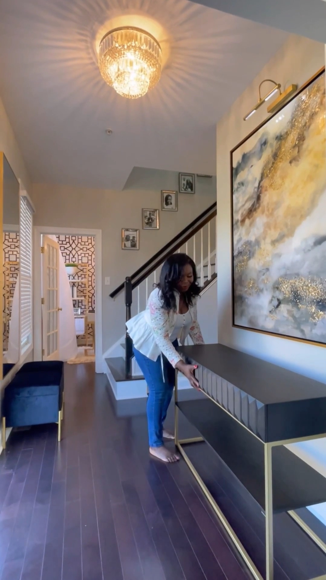 This console table is perfect for a narrow entryway because it has hidden storage 👌🏾

#LTKHome #LTKSaleAlert
