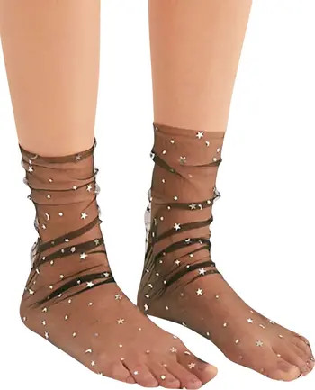 HIGH HEEL JUNGLE Starry Sky Tulle Crew Socks | Nordstrom | Nordstrom